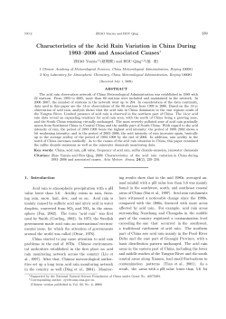 Characteristics of the Acid Rain Variation in China During 1993