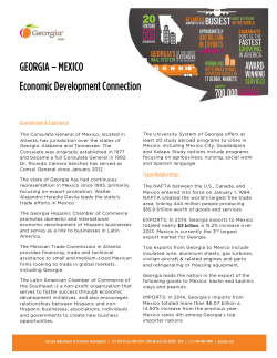 GEORGIA &ndash; MEXICO Economic Development Connection