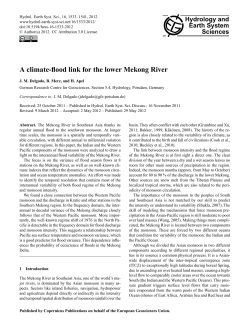 A climate-flood link for the lower Mekong River