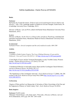 Full list of publications - Charles West
