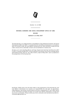 Number 21 of 2006 NATIONAL ECONOMIC AND