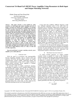 Concurrent Tri-Band GaN HEMT Power Amplifier Using