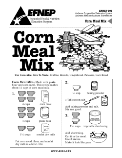 Corn Meal Mix - Alabama Cooperative Extension System