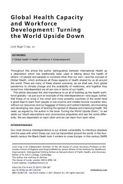 Global Health Capacity and Workforce Development: Turning the