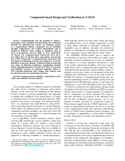 Component-based Design and Verification in X-MAN