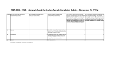 2015-2016 Literacy Infused Curriculum Project Rubrics