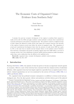 The Economic Costs of Organized Crime: Evidence