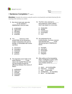 Sentence Completion 1 - EnglishForEveryone.org