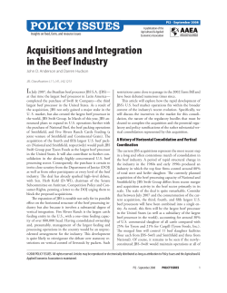 Acquisitions and Integration in the Beef Industry