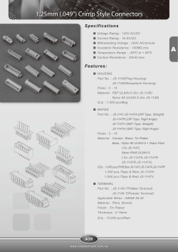 1.25mm (.049") Crimp Style Connectors