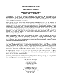 the dilemmas of aging