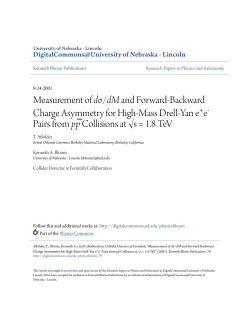 Measurement of d&sigma;/dM and Forward