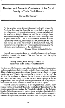 Marion Montgomery - Jacques Maritain Center