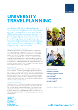 University travel Planning