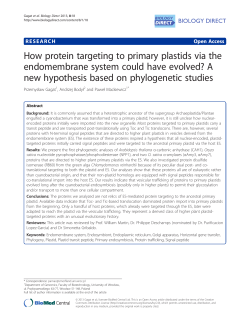 How protein targeting to primary plastids via the endomembrane