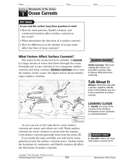 1 Ocean Currents - Earth Science > Home