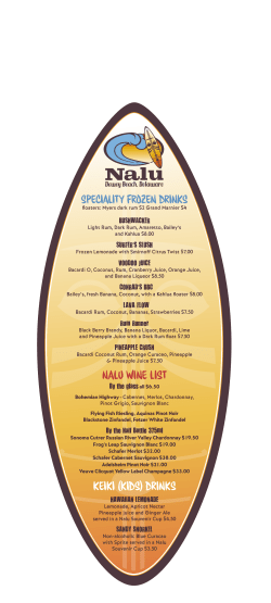 Speciality frozen drinks