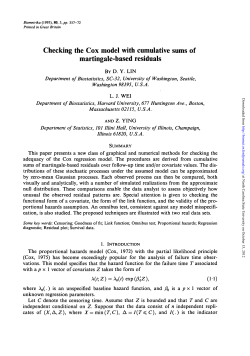 Checking the Cox model with cumulative sums