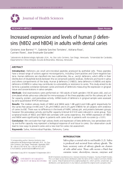 Increased expression and levels of human &beta; defen