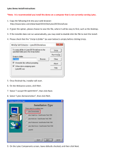 Lytec *Not 1. Co ht 2. If 3. If 4. Pl 5. O 6. O 7. Se 8. Se 9. O c Demo