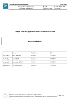 Foreign part 145 approvals - Aircraft line - EASA