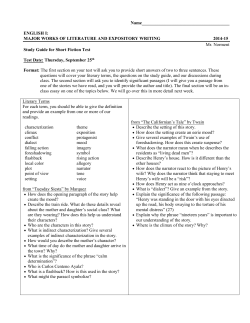 MAJOR WORKS OF LITERATURE AND