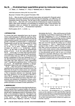 GexSi1-x Strained Layer Superlattice Grown by Molecular