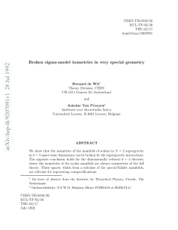 Broken sigma-model isometries in very special geometry
