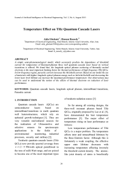 Temperature Effect on THz Quantum Cascade Lasers