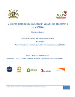 National Study on IK of weather forecasting