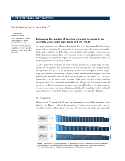 SUPPLEMENTARY INFORMATION Estimating the number