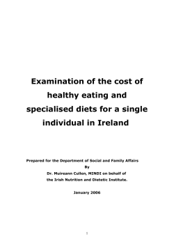 Examination of the cost of healthy eating and