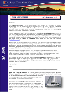 sailing - Royal Cape Yacht Club