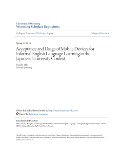 Acceptance and Usage of Mobile Devices for Informal English