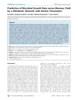 Prediction of Microbial Growth Rate versus Biomass Yield by a