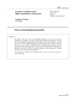 Note on international protection