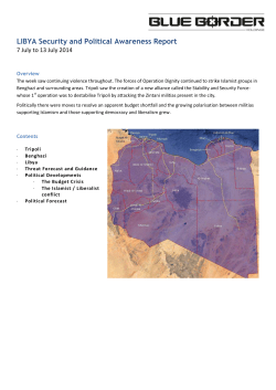 LIBYA Security and Political Awareness Report