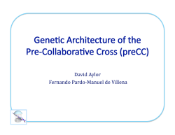 PreCC Genotyping Slides - Bioinformatics Research Center
