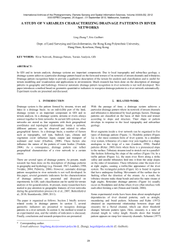 a study of variables characterizing drainage patterns in river networks