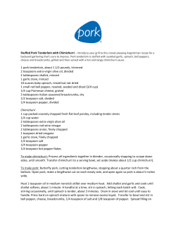 1 pork tenderloin, about 1 1/2 pounds, trimmed 2 teaspoons extra