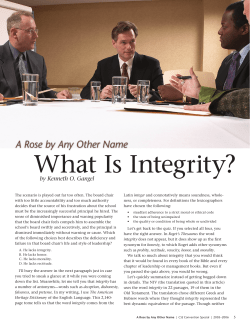 What Is Integrity? - Association of Christian Schools International