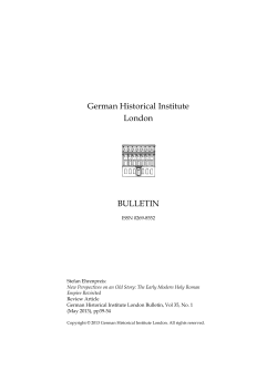 The Early Modern Holy Roman Empire Revisited