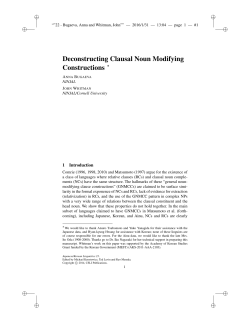 Deconstructing Clausal Noun Modifying Constructions