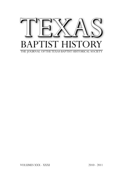 Texas Baptist History 2010-2011