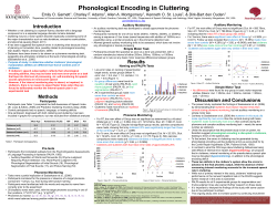 Phonological encoding in cluttering