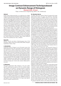 Image Contrast Enhancement Techniquesbased on