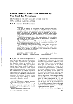 Human Cerebral Blood Flow Measured by Two Inert Gas Techniques