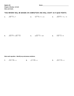 Chapter 6 Review: 6.5-6.8 Solve and check. THIS REVIEW WILL BE