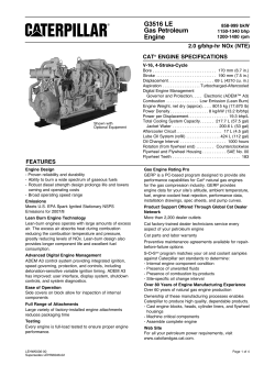 G3516 LE Gas Petroleum Engine