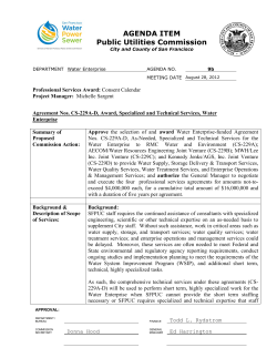 Consent Calendar Summary Sheet
